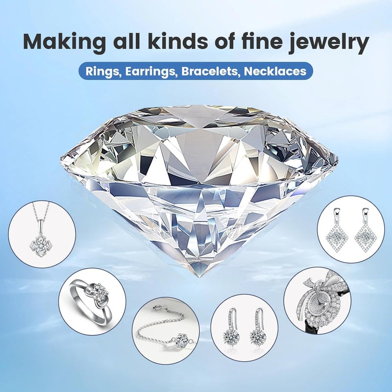 BLAROSE Store 0.3-10 Carat Moissanite Loose Stone D Color VVS1 Clarity Round Brilliant Cut Diamond Gemstone for Jewelry Making with GRA Certificate - Image 4